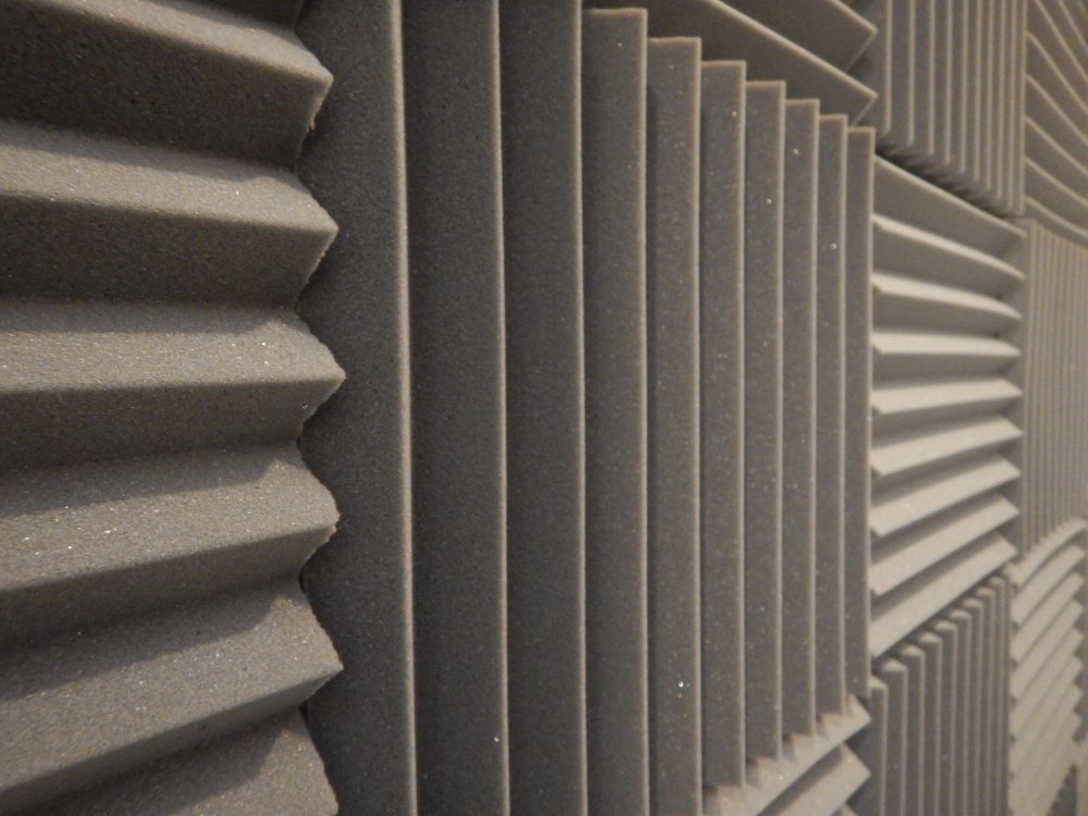 Acoustic foam panelling being cleaned by MELLS in a Dubai property