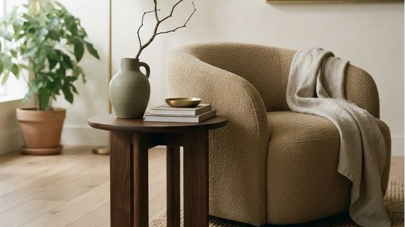 An armchair being cleaned and protected by MELLS in Dubai